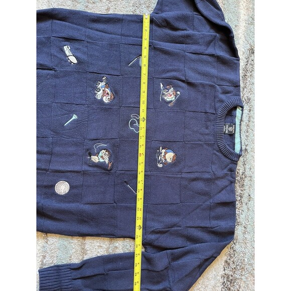Warner Bros. Studio Store Tasmanian Devil Golf Pullover Crew Neck Sweater Blue L - Picture 4 of 7
